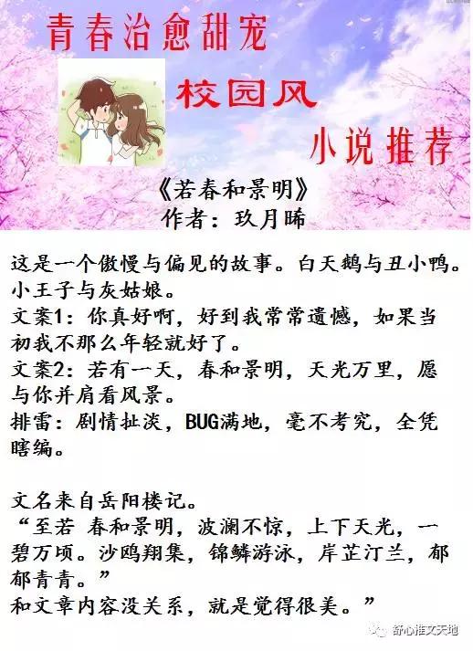 十部青春校园言情小说,青春治愈系校园风小说