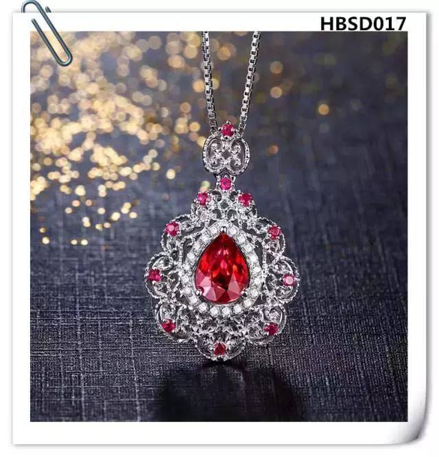 翡翠水滴吊坠款式图片,水滴红宝石吊坠天然彩色宝石正品