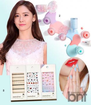 淡粉色系美甲显白高级图片,很有春天气息的一款美甲色显白