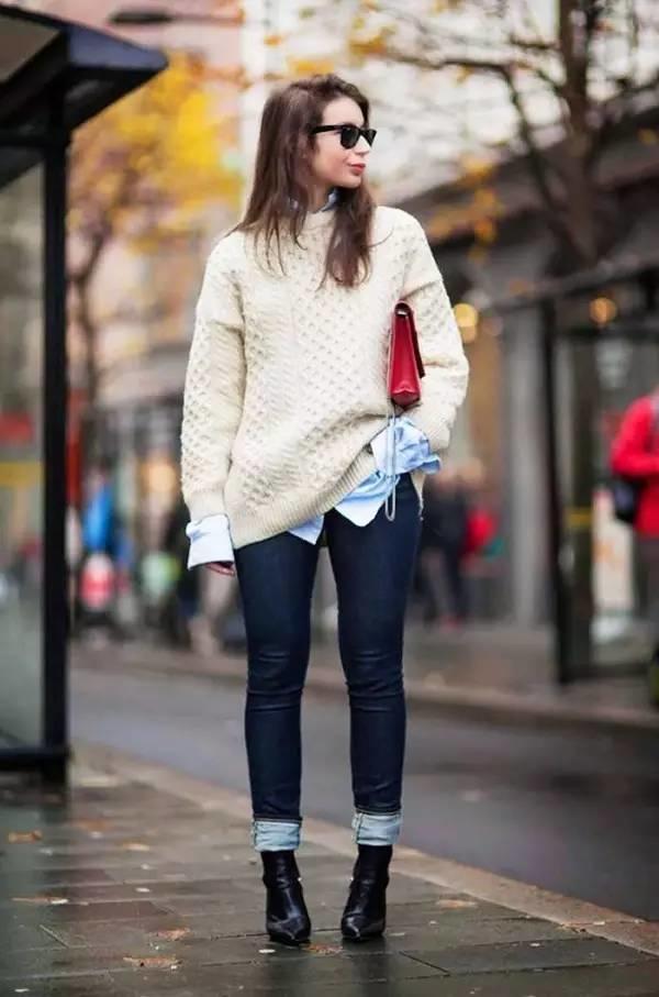 毛衣衬衫合体,衬衫毛衣配什么cp好看