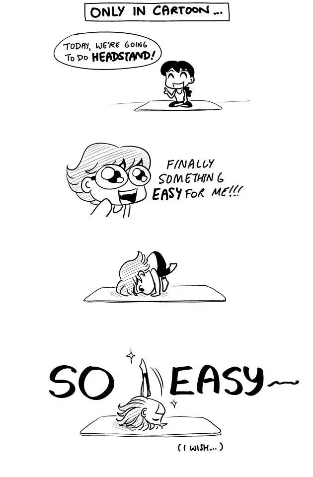 瑜伽每天必练8个动作漫画,猫式瑜伽动作漫画图