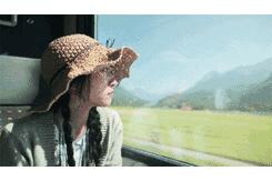 火车沿途风景绝美,火车靠窗的沿途的风景