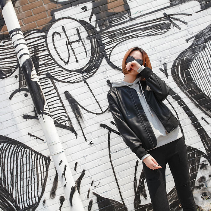 酷炫穿搭皮衣,皮衣穿上又美又酷