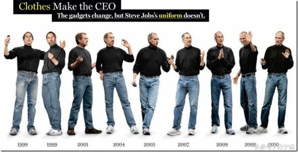乔布斯永远穿的牛仔裤和黑衬衫,乔布斯黑t恤牛仔裤