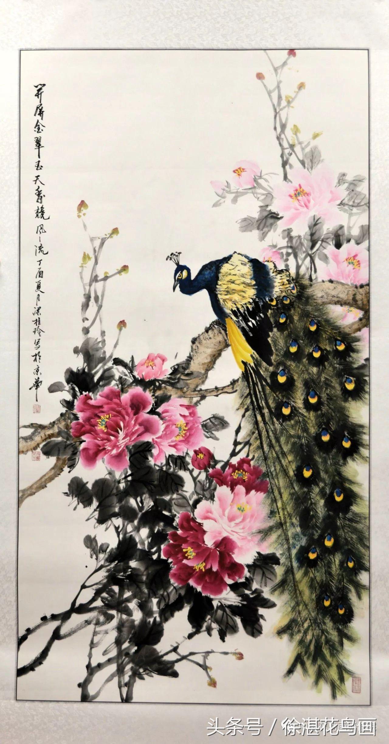 杜金辉老师教你画牡丹,梁桂玲牡丹孔雀画法