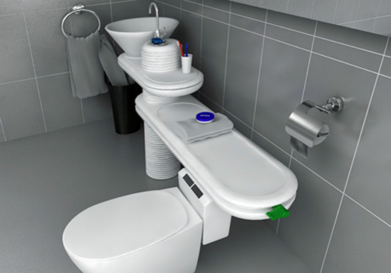 头一次见带洗漱盆的马桶，一年能节省好多水费