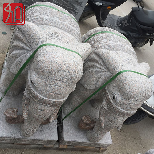 石雕大象生产全过程,中国石雕大象批发市场