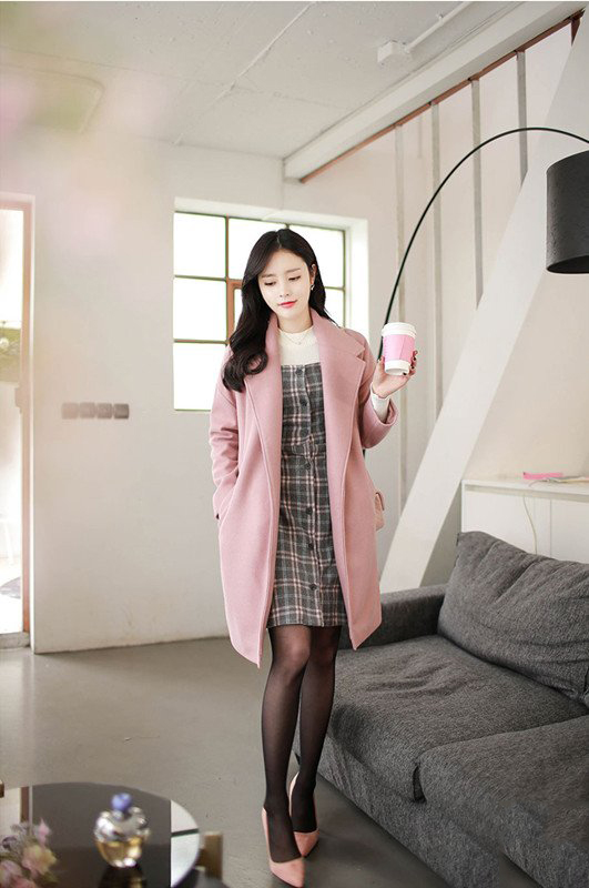 冬天长款大衣穿搭女2020高级感,韩版中长款大衣怎么搭配