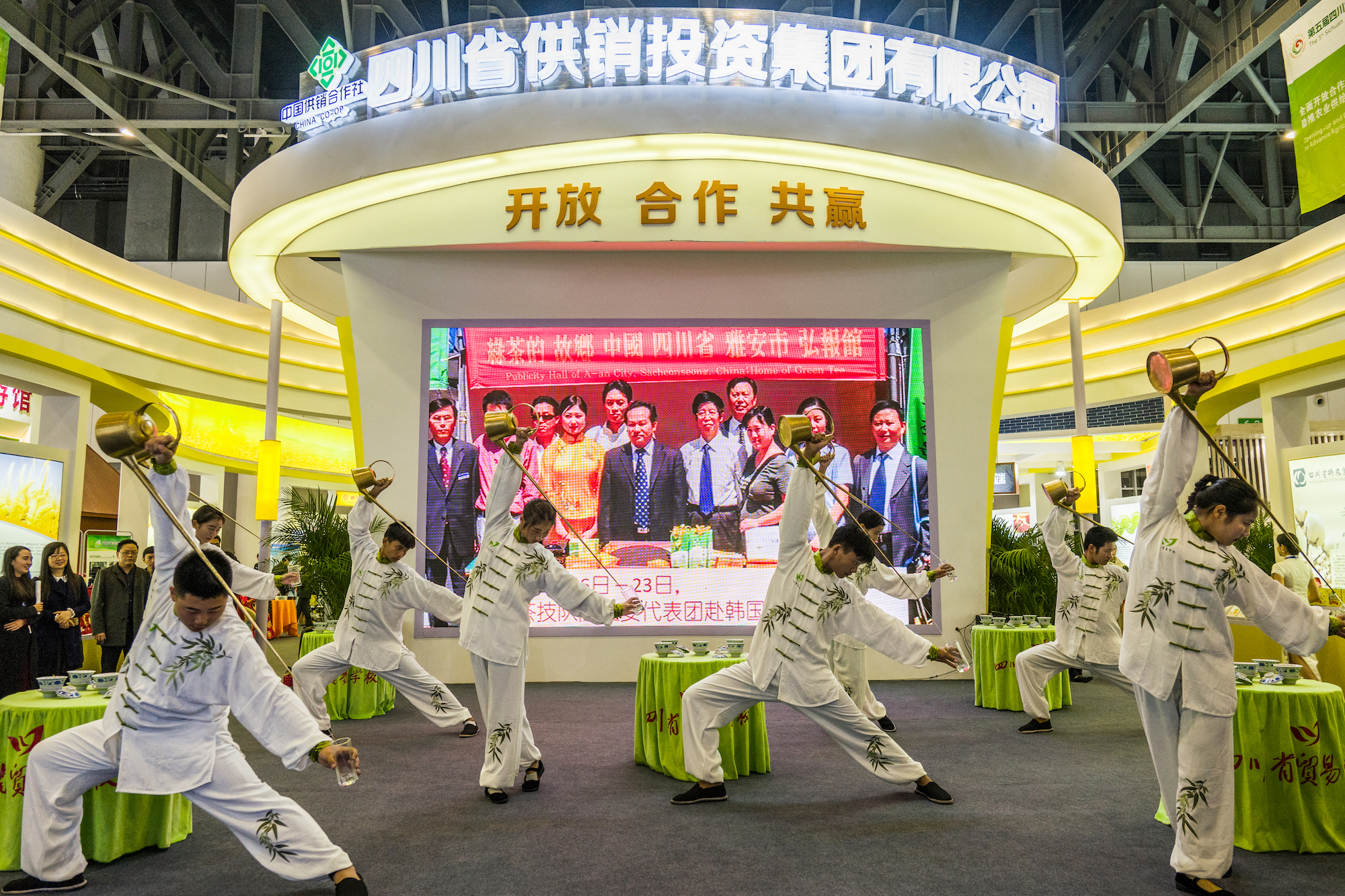 四川成都农博会茶艺表演,生茶茶艺表演