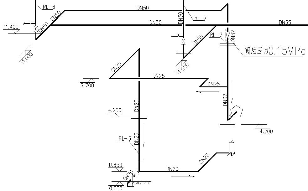燃气热水器管道预埋图讲解,热水系统施工图讲解