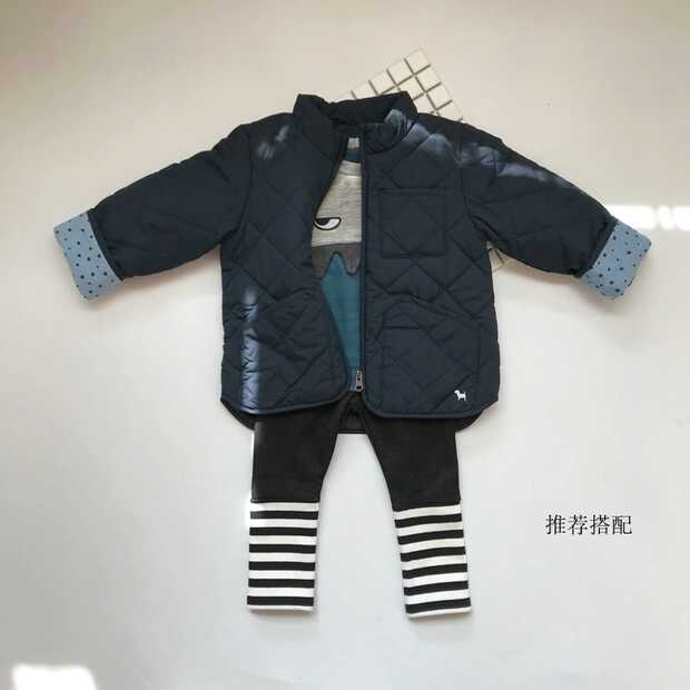 韩版童装男童中长款羽绒服,大男童加厚棉服冬季外套韩版宽松