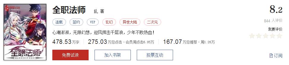 起点热门网络小说排行,起点文笔好9分以上的小说