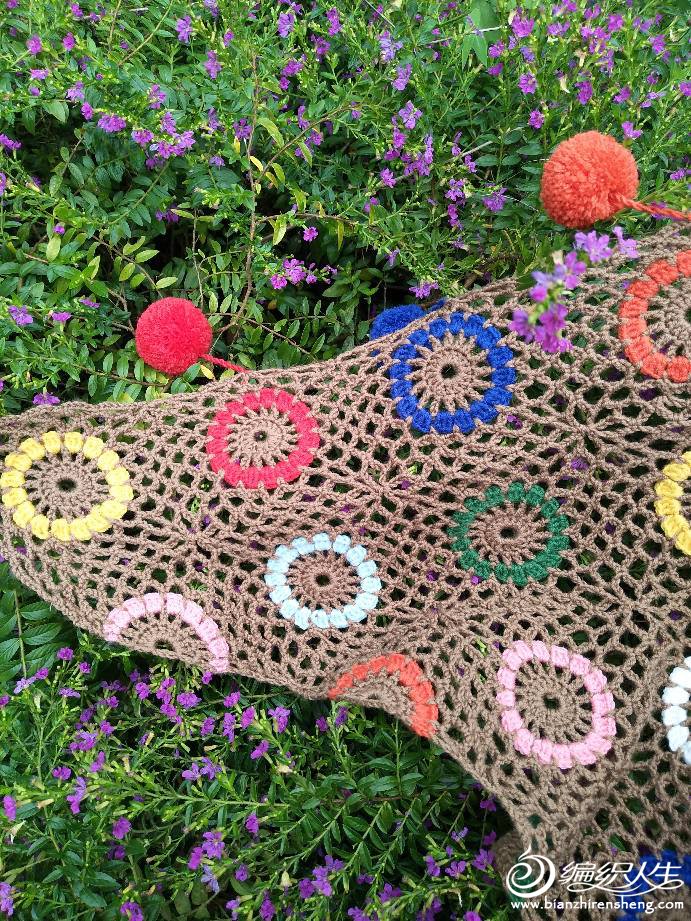 钩针最好看的紫色披肩,大气漂亮钩针披肩编织花样