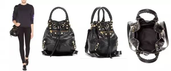 复古机车包大容量,balenciaga现代灰色机车包