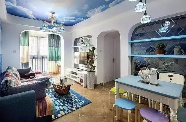 昆明恒大名都刘女士把新家装修成大海，老公说每次回家都想冲个浪