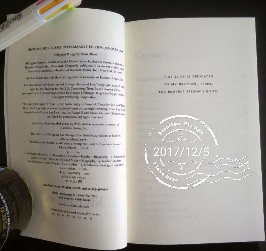 阅点滴印记之九十八《TuesdayswithMorrie