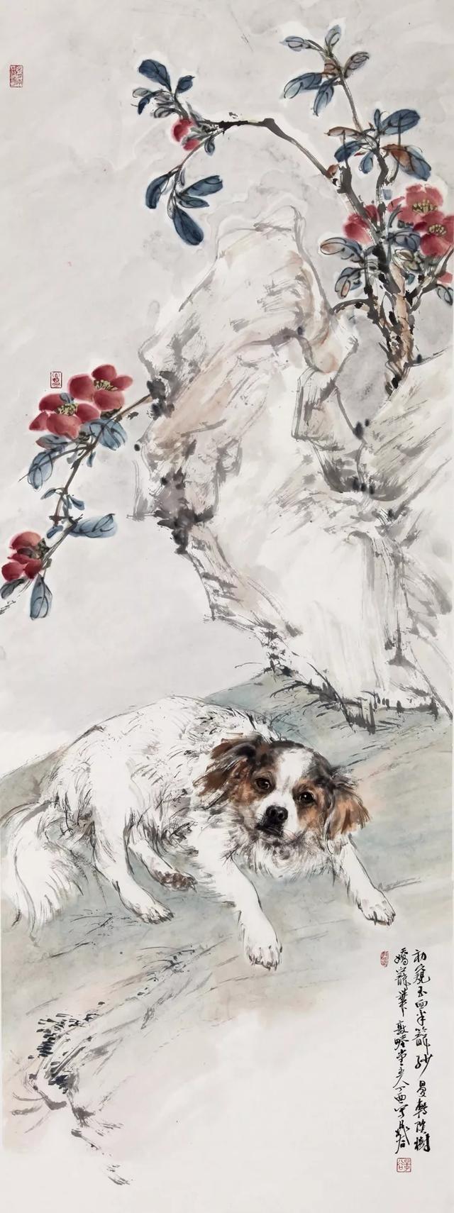 画十二生肖里的狗,晁谷画猫