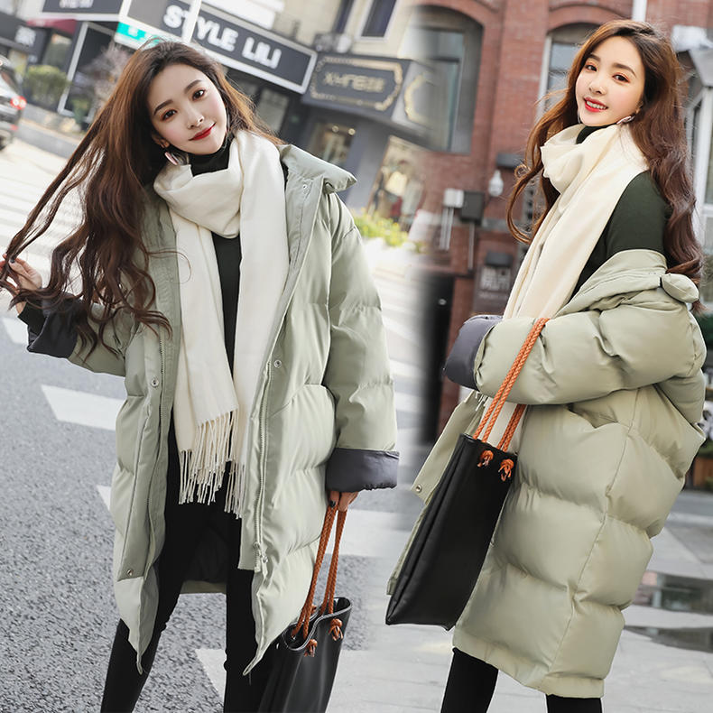 冬装穿搭oversize棉服,时髦棉服保暖显高百分百的女人味