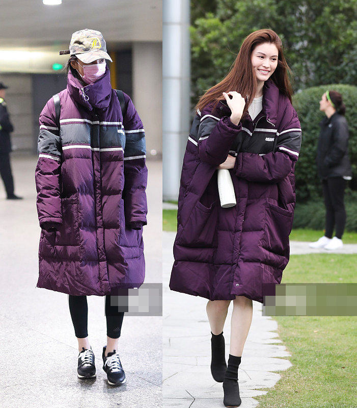 林允穿3万块的羽绒服机场凹造型,网友吐槽:这是穿了件被子吧?