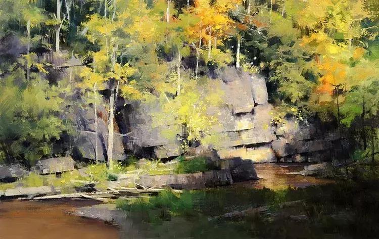 美国油画100幅欣赏,美国西部风景油画大全