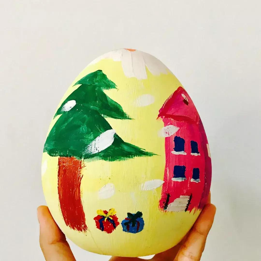 蛋壳画圣诞节,蛋壳画圣诞