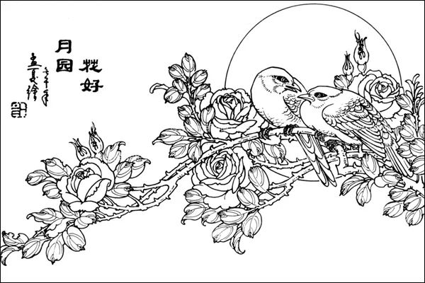 白描花卉技法基础入门,白描花卉简单入门