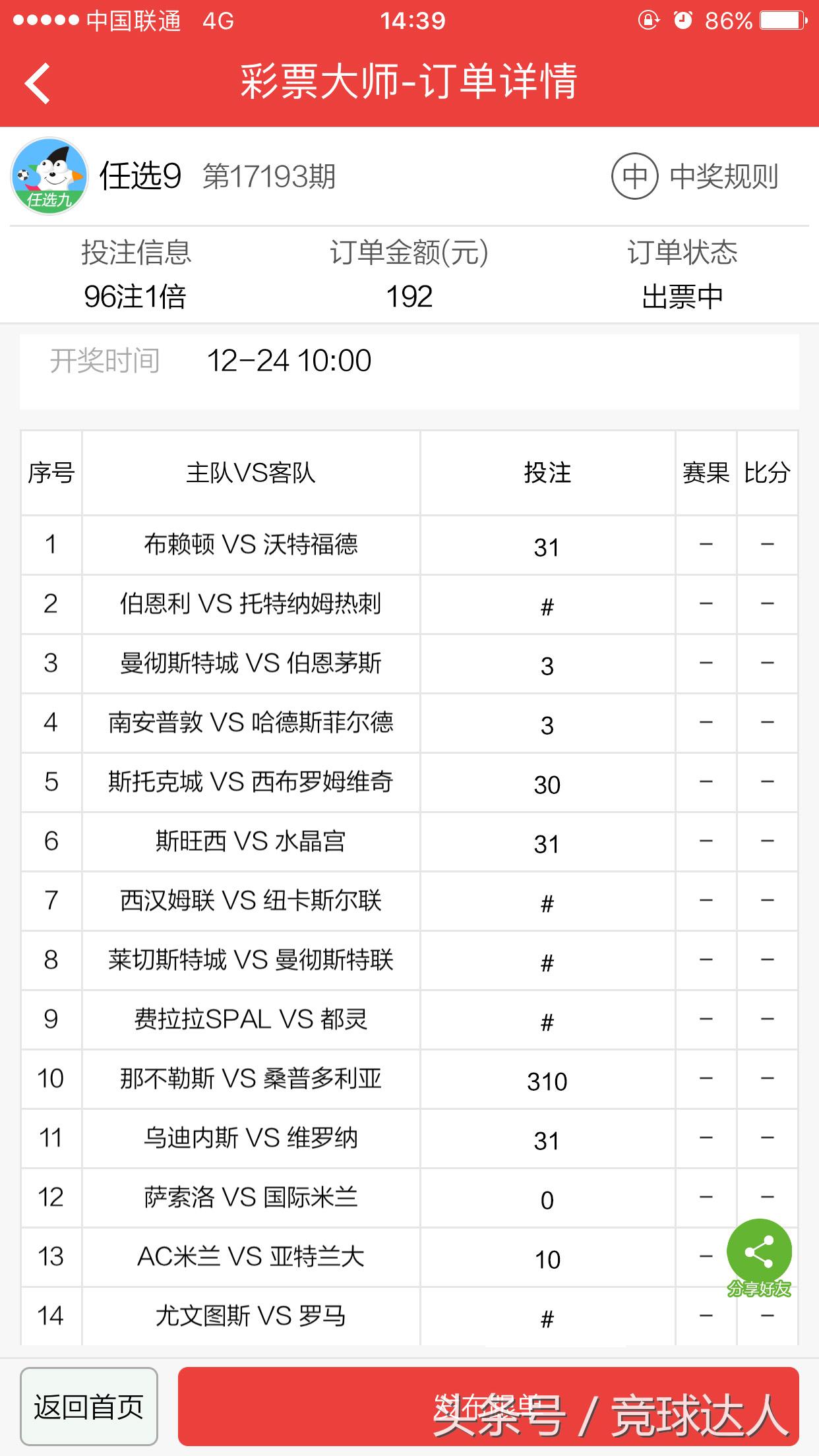 胜负彩128元任九,24012期任九足彩胜负彩实单晒图