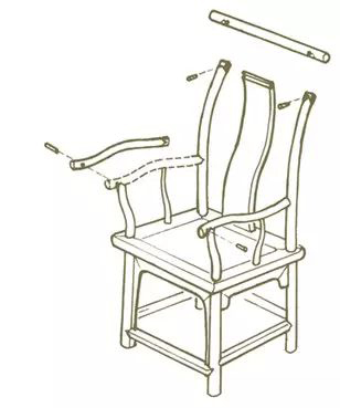 榫卯结构手绘线稿,古代家具手绘线稿