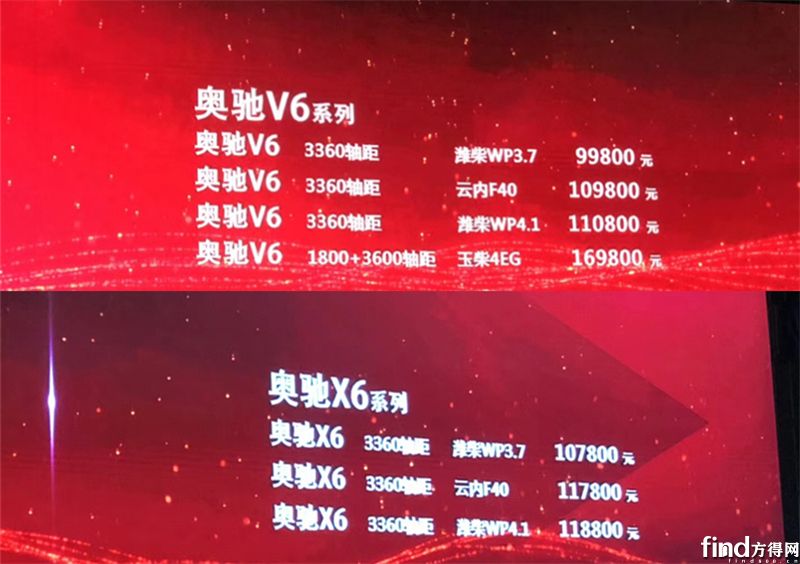 二手奥驰v6轻卡4米2价格表,奥驰v6轻卡车6米8