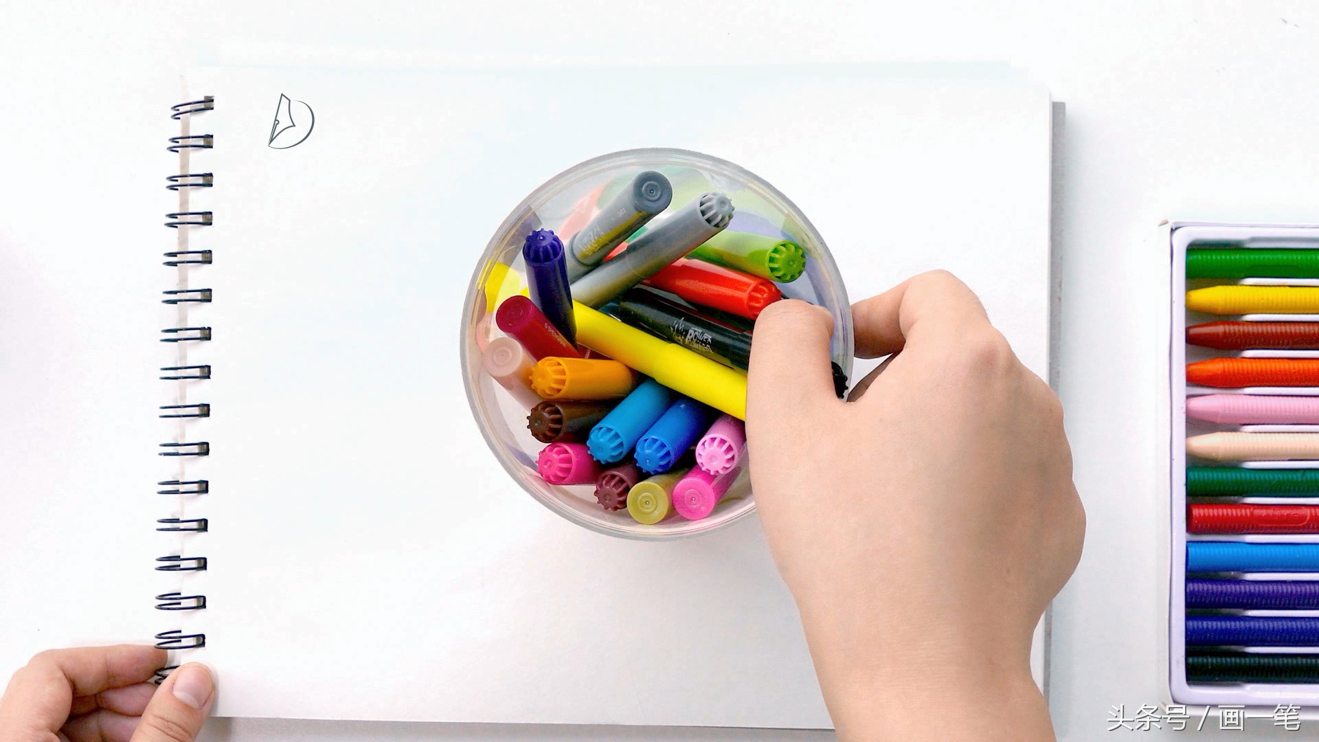 绿色系软萌蜡笔画,可爱画风蜡笔画