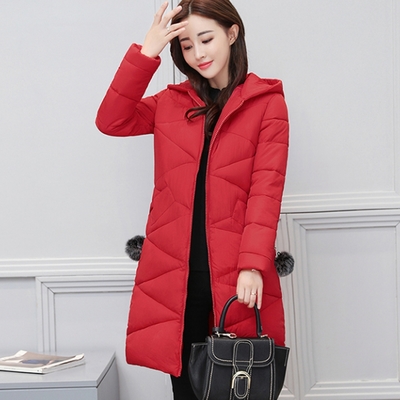 羽绒服女款冬显瘦时髦加厚毛领,廓形羽绒服女中长款毛领