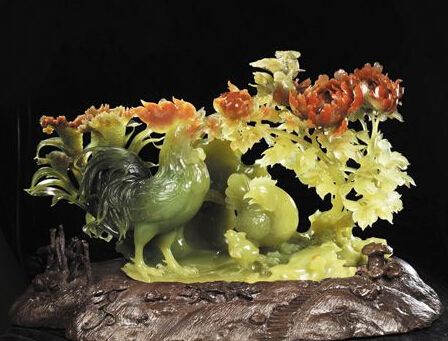 玉雕凤凰图案设计图,玉雕望女成凤的图案