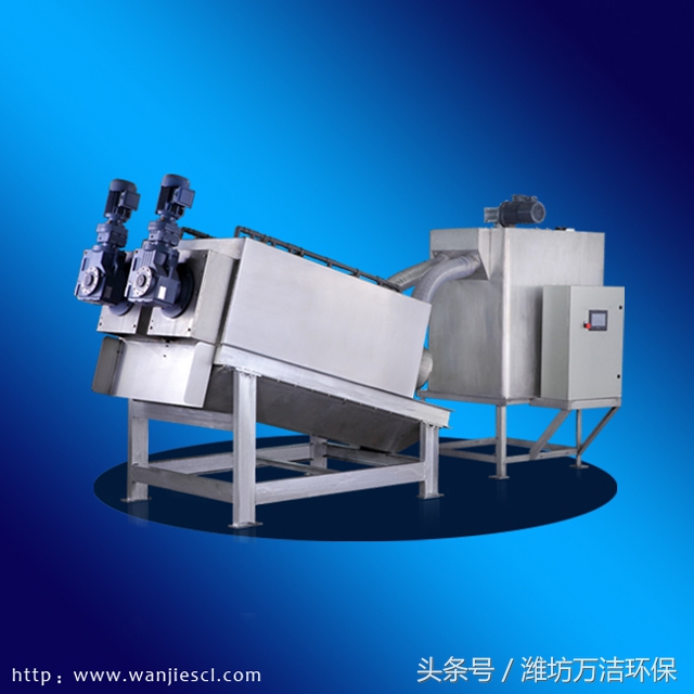 污泥脱水机一边是清水一边是污泥,叠螺污泥脱水机处理洗沙厂污泥