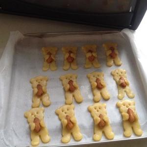 学做小熊杏仁饼干,宝宝健康动物造型饼干零食