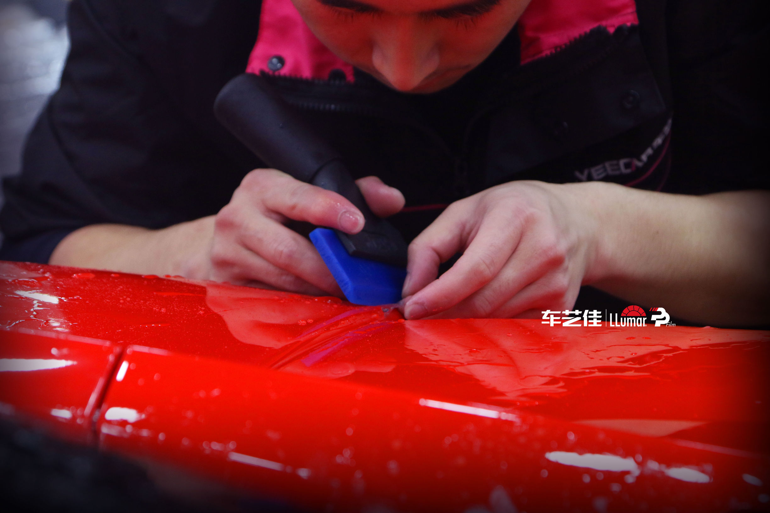 法拉利488车衣推介,法拉利488贴膜冰川蓝