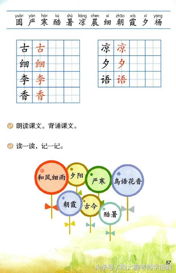 一年级语文下册预习清单电子版,小学生一年级语文古朗月行预习
