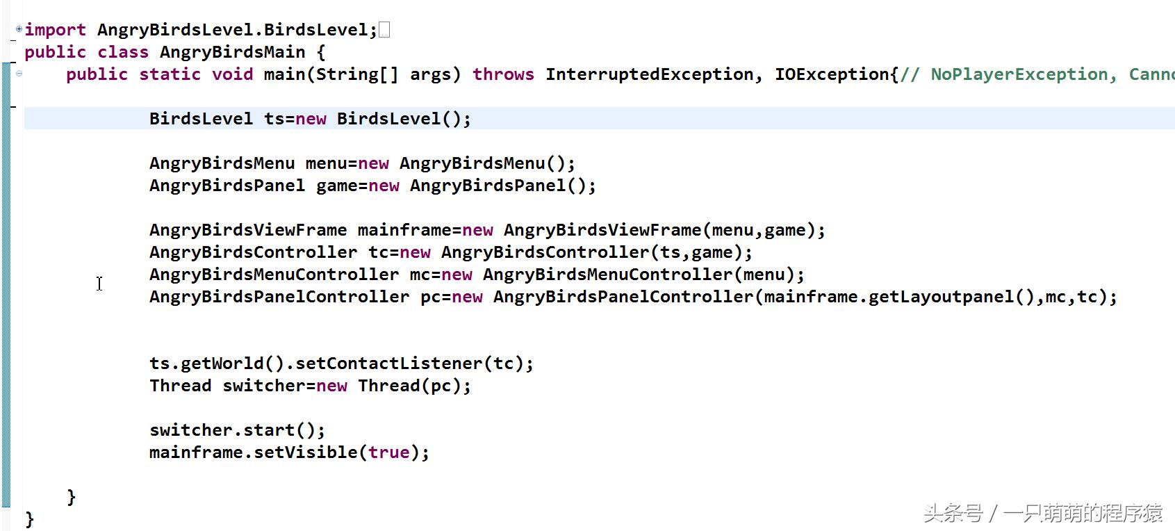 用代码做愤怒的小鸟游戏,愤怒的小鸟java代码
