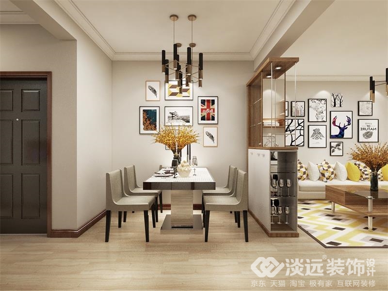 简欧82平米风格装修效果图,淡远装饰设计