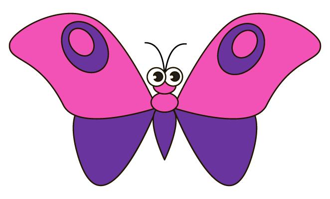 春天小动物简笔画蝴蝶,春天蝴蝶简笔画