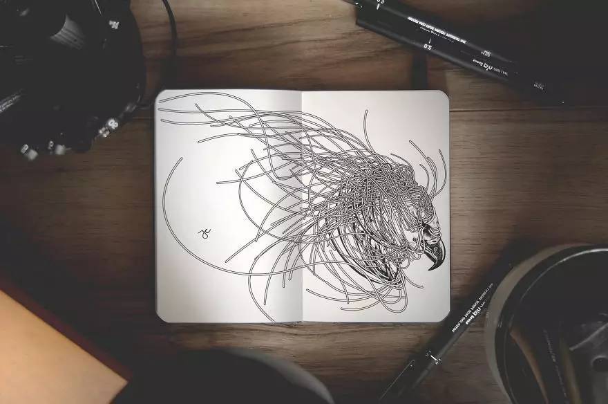 一支樱花针管笔就可以画出一幅惊世作品，厉害了我的哥