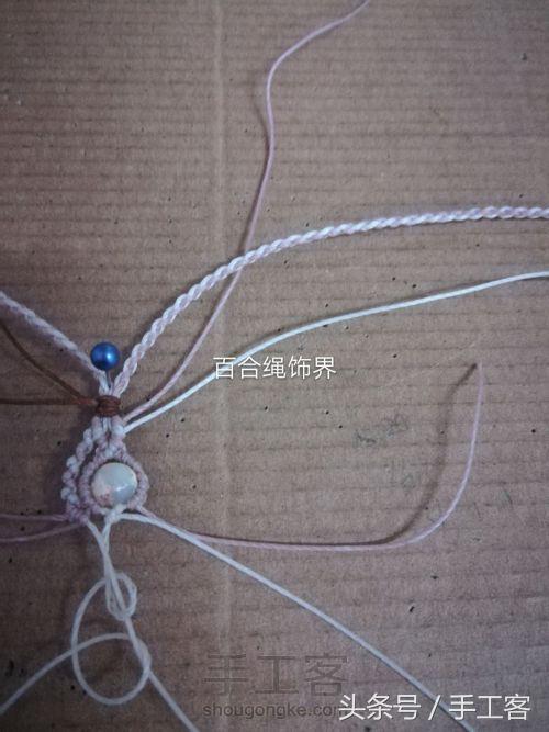 编绳项链背云的编法,宝宝平安扣编绳项链编法