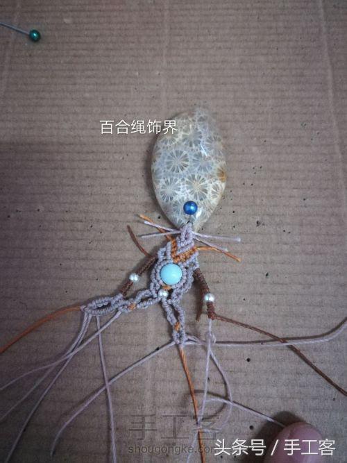 编绳项链背云的编法,宝宝平安扣编绳项链编法