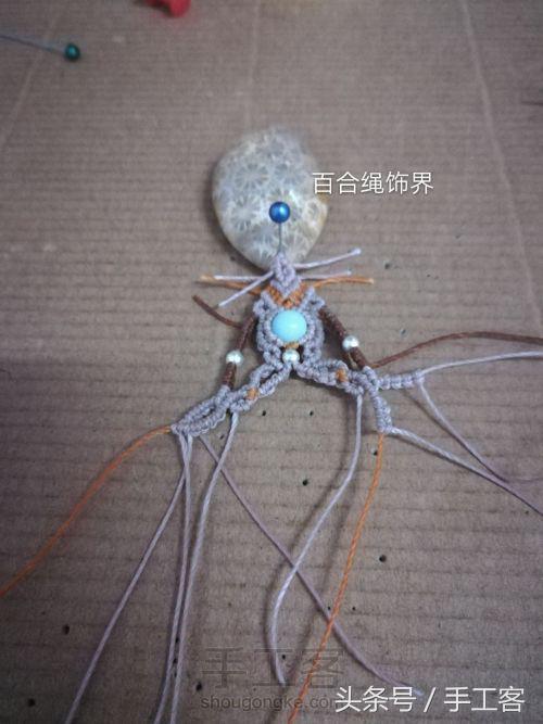 编绳项链背云的编法,宝宝平安扣编绳项链编法