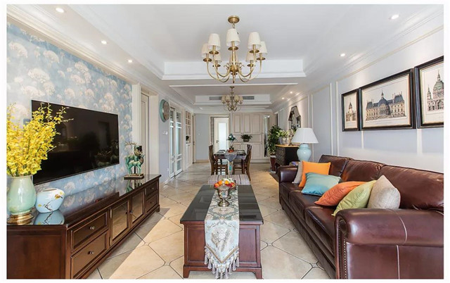 唐山法式装修风格效果图,唐山现代简美式装修风格实景案例