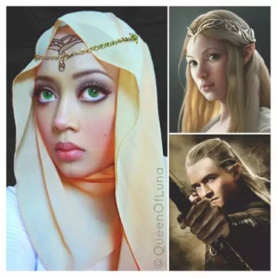 姑娘你把自己化成这样可以直接去迪斯尼上班了