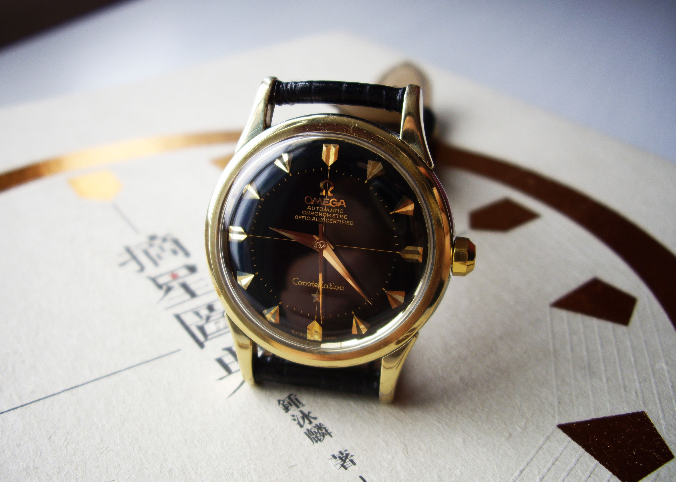 欧米茄星座双鹰2003款黑面,欧米茄古董表鉴别