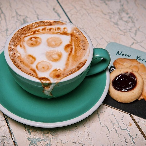 艺术咖啡拉花作品,咖啡拉花简单作品