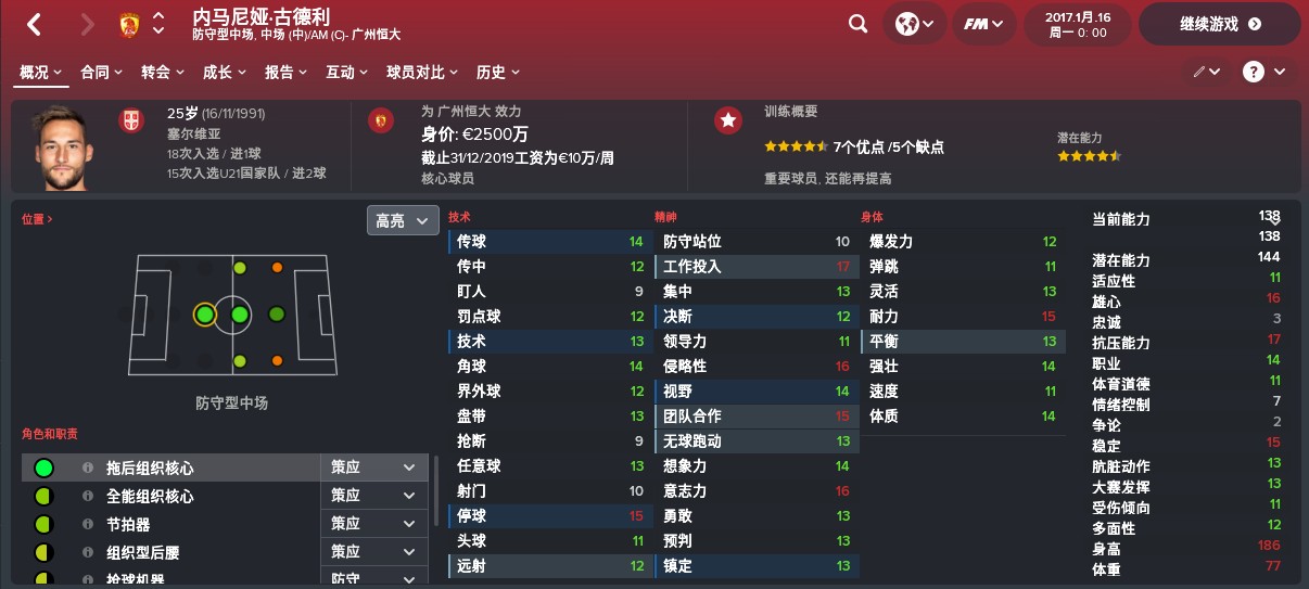 fm看球员,fm中超五大联赛