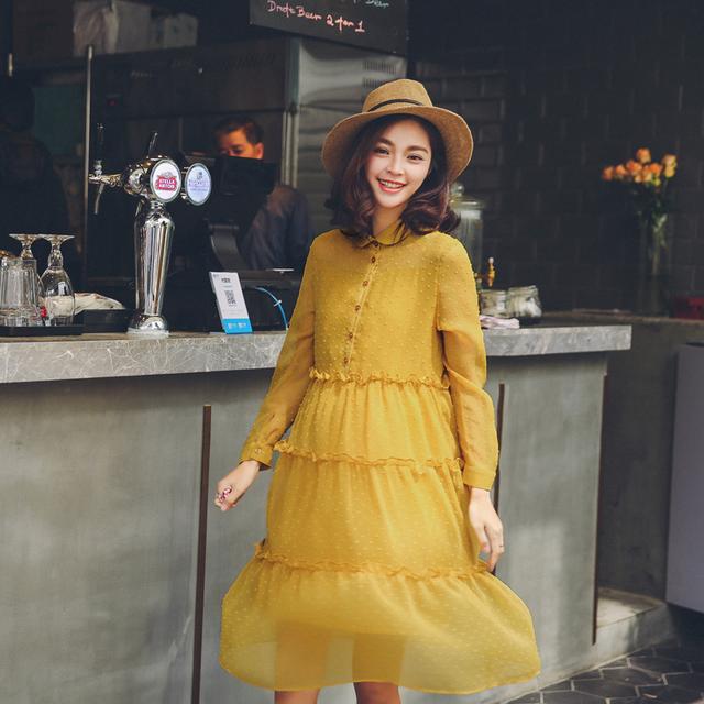 爱上文艺风雪纺连衣裙气质减龄,雪纺连衣裙既显女人味又时尚
