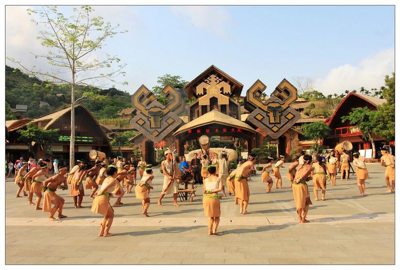 海南三亚槟榔谷的美景,三亚槟榔谷游记